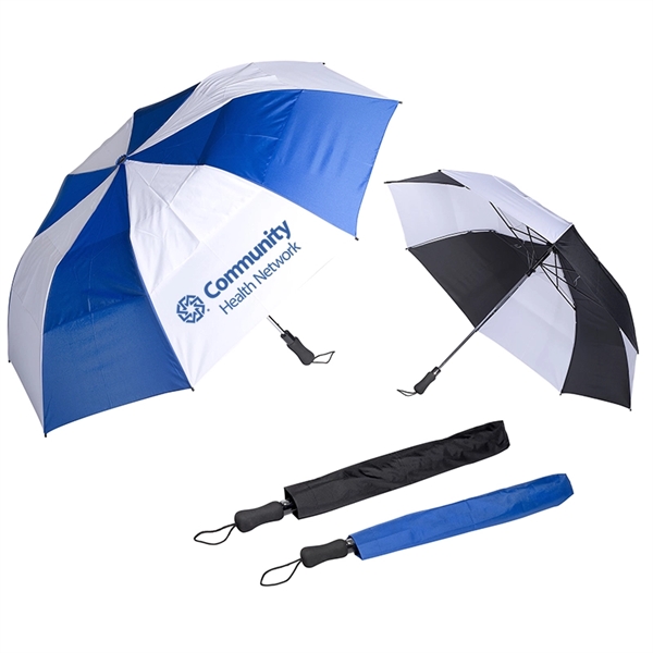 58" Vented Auto Open Golf Umbrella - 58" Vented Auto Open Golf Umbrella - Image 0 of 2