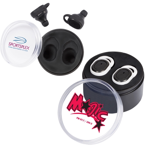 Wireless In-Ear Buds in Round Case - Wireless In-Ear Buds in Round Case - Image 0 of 2