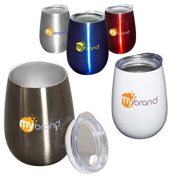 10 oz. Stemless Vacuum Wine Tumbler w/ Lid - 10 oz. Stemless Vacuum Wine Tumbler w/ Lid - Image 7 of 7