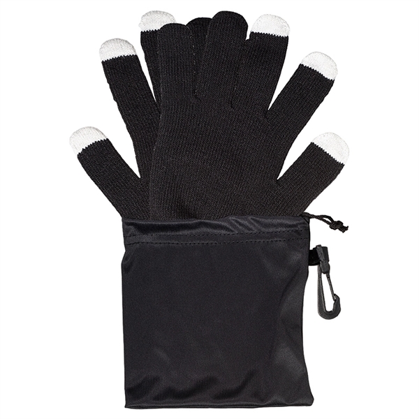 Touchscreen-Friendly Gloves In Pouch - Touchscreen-Friendly Gloves In Pouch - Image 1 of 1