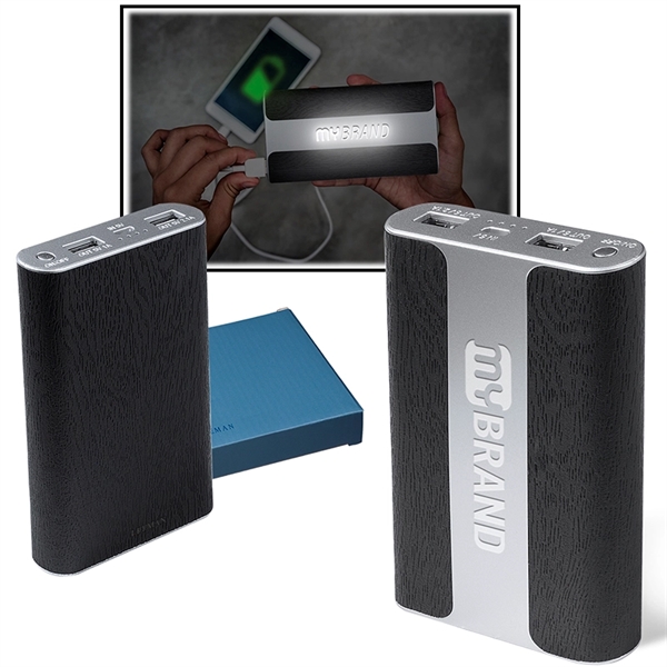 Leeman Light-Up-Your-Logo Power Bank - Leeman Light-Up-Your-Logo Power Bank - Image 0 of 1