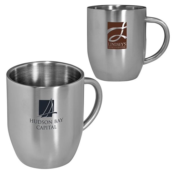 12 oz. Double Wall Stainless Steel Coffee Mug - 12 oz. Double Wall Stainless Steel Coffee Mug - Image 0 of 1