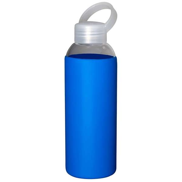 18 oz. Glass Water Bottle with Silicone Sleeve - 18 oz. Glass Water Bottle with Silicone Sleeve - Image 1 of 4