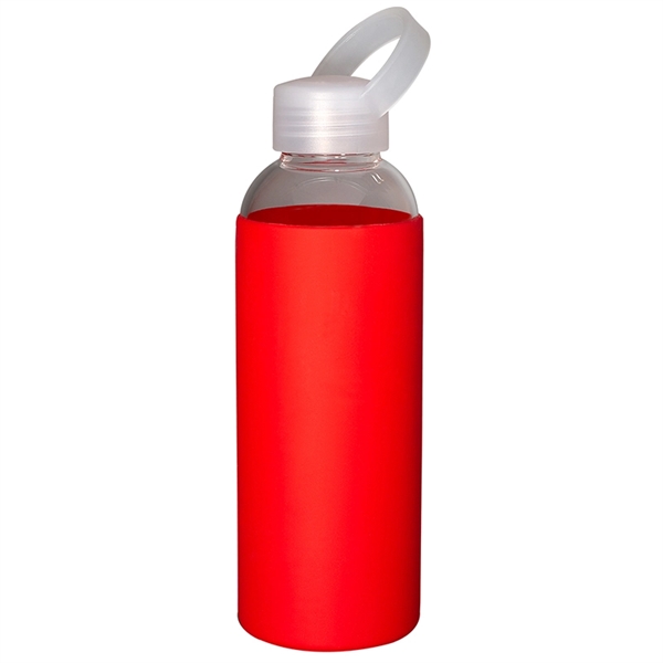 18 oz. Glass Water Bottle with Silicone Sleeve - 18 oz. Glass Water Bottle with Silicone Sleeve - Image 3 of 4