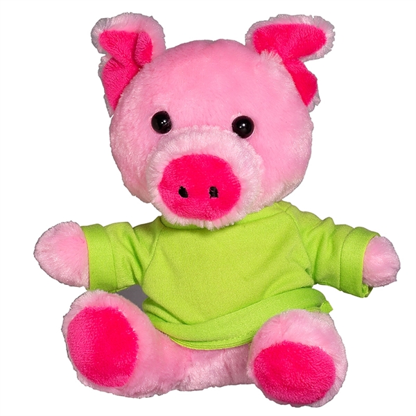 7" Plush Pig with T-Shirt - 7" Plush Pig with T-Shirt - Image 4 of 11