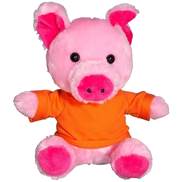7" Plush Pig with T-Shirt - 7" Plush Pig with T-Shirt - Image 5 of 11