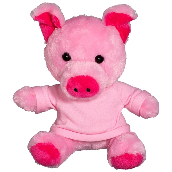 7" Plush Pig with T-Shirt - 7" Plush Pig with T-Shirt - Image 6 of 11