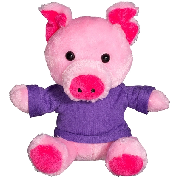 7" Plush Pig with T-Shirt - 7" Plush Pig with T-Shirt - Image 7 of 11