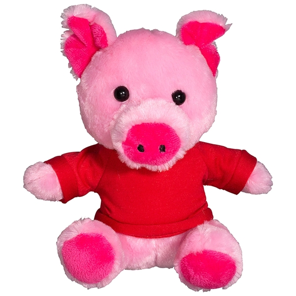 7" Plush Pig with T-Shirt - 7" Plush Pig with T-Shirt - Image 8 of 11