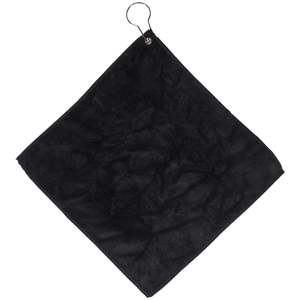 Microfiber Golf Towel with Grommet and Hook - Microfiber Golf Towel with Grommet and Hook - Image 2 of 4