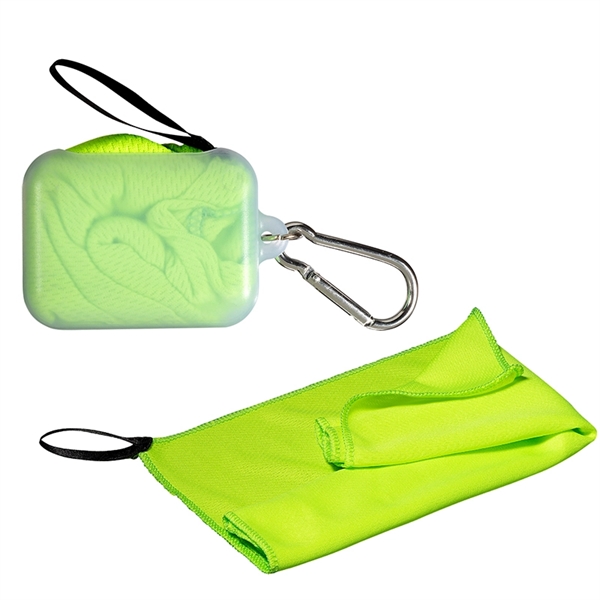 Cooling Towel in Carabiner Case - Cooling Towel in Carabiner Case - Image 1 of 3