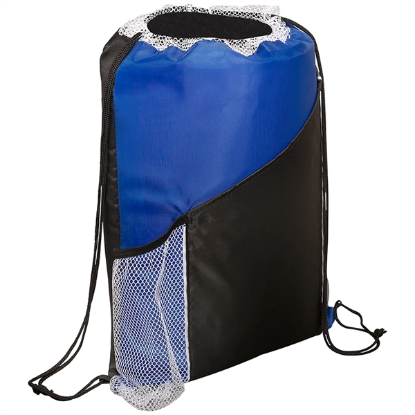 Sprint Angled Drawstring Sports Pack with Pockets - Sprint Angled Drawstring Sports Pack with Pockets - Image 1 of 6