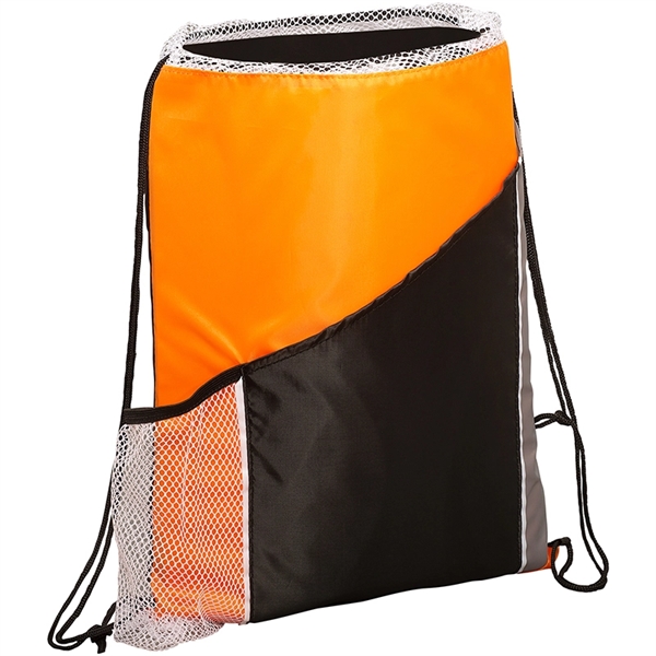 Sprint Angled Drawstring Sports Pack with Pockets - Sprint Angled Drawstring Sports Pack with Pockets - Image 4 of 6