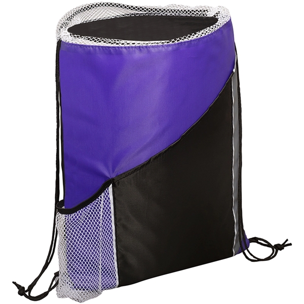 Sprint Angled Drawstring Sports Pack with Pockets - Sprint Angled Drawstring Sports Pack with Pockets - Image 5 of 6