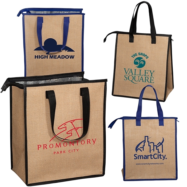 Jute Cooler Tote - Jute Cooler Tote - Image 0 of 2