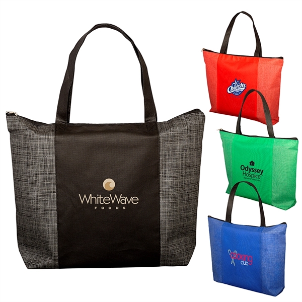 Tonal Non-Woven Zipper Trade Show Tote Bag - Tonal Non-Woven Zipper Trade Show Tote Bag - Image 0 of 4