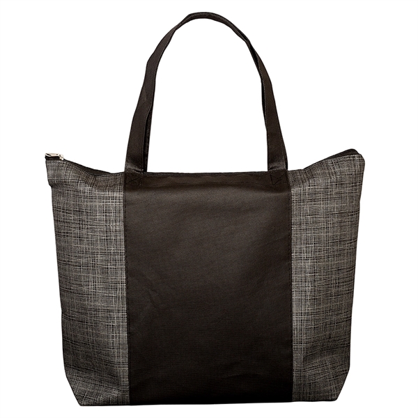 Tonal Non-Woven Zipper Trade Show Tote Bag - Tonal Non-Woven Zipper Trade Show Tote Bag - Image 2 of 4