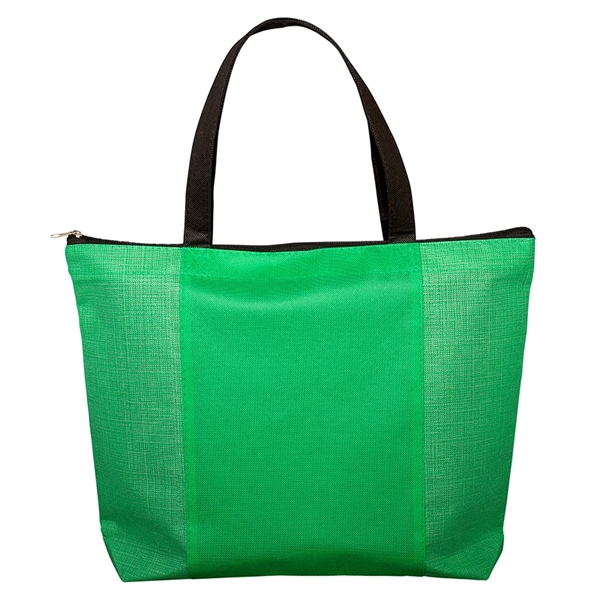 Tonal Non-Woven Zipper Trade Show Tote Bag - Tonal Non-Woven Zipper Trade Show Tote Bag - Image 3 of 4