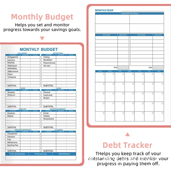 Undated Budget Planner NoteBook - Undated Budget Planner NoteBook - Image 3 of 4