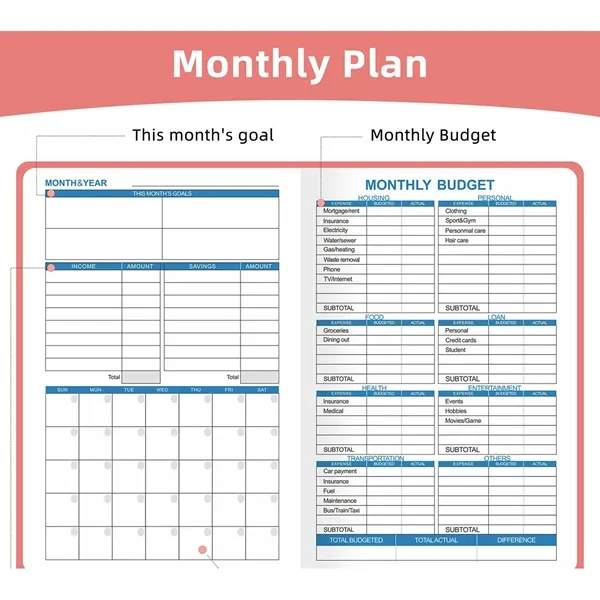 Undated Budget Planner NoteBook - Undated Budget Planner NoteBook - Image 4 of 4