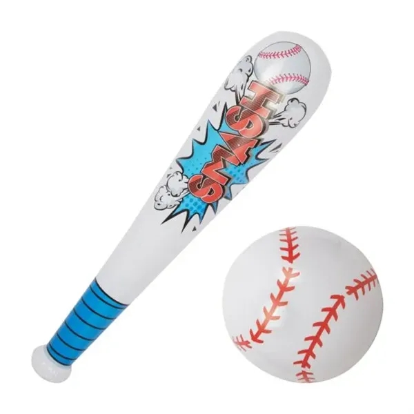 Light Up Bat and Baseball Inflatable Set(imprintable) - Light Up Bat and Baseball Inflatable Set(imprintable) - Image 8 of 8