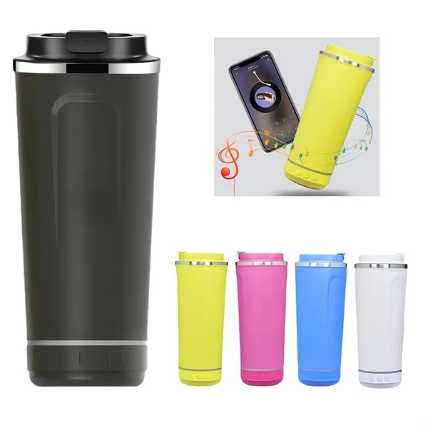 Bluetooth Speaker Cup Music Stainless Steel Sublimation - Bluetooth Speaker Cup Music Stainless Steel Sublimation - Image 0 of 4