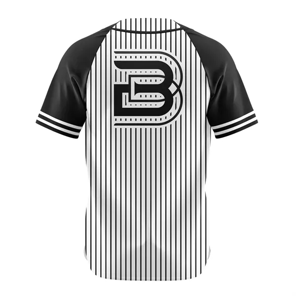 Men's & Kids Sublimation Pinhole Full-Button Baseball Jersey - Men's & Kids Sublimation Pinhole Full-Button Baseball Jersey - Image 2 of 4