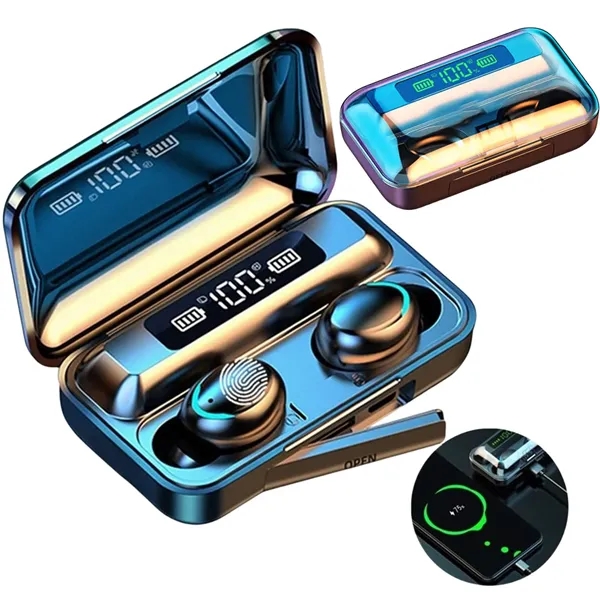 Waterproof Wireless Earbuds With Battery Charging Case - Waterproof Wireless Earbuds With Battery Charging Case - Image 0 of 4