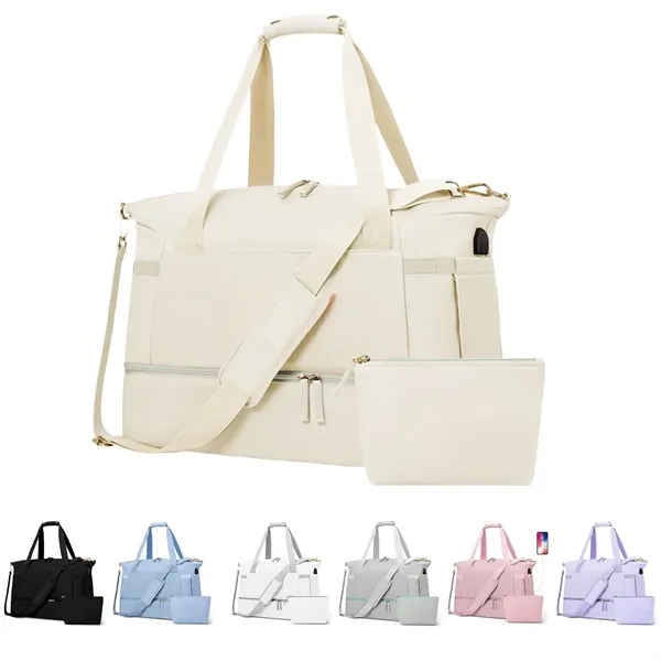 Gym Bag Travel Duffel with USB Charging Port - Gym Bag Travel Duffel with USB Charging Port - Image 0 of 4