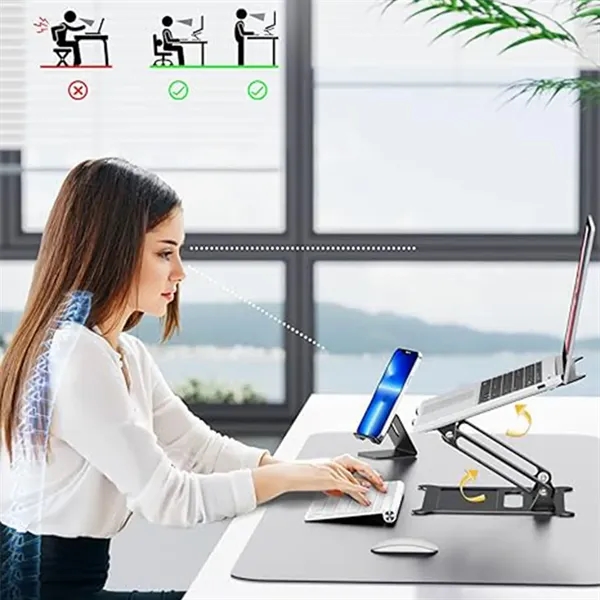 Laptop Notebook Stand Holder Adjustable Portable Riser - Laptop Notebook Stand Holder Adjustable Portable Riser - Image 3 of 4