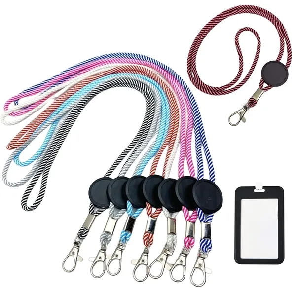 Adjustable Lanyard with Clip For ID Badge Holder - Adjustable Lanyard with Clip For ID Badge Holder - Image 4 of 4