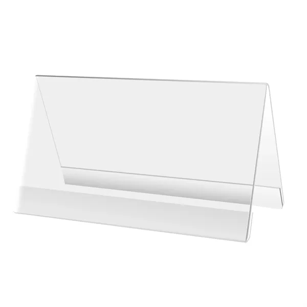 V Shaped Acrylic Desk Name Plate Double Sided - V Shaped Acrylic Desk Name Plate Double Sided - Image 1 of 4