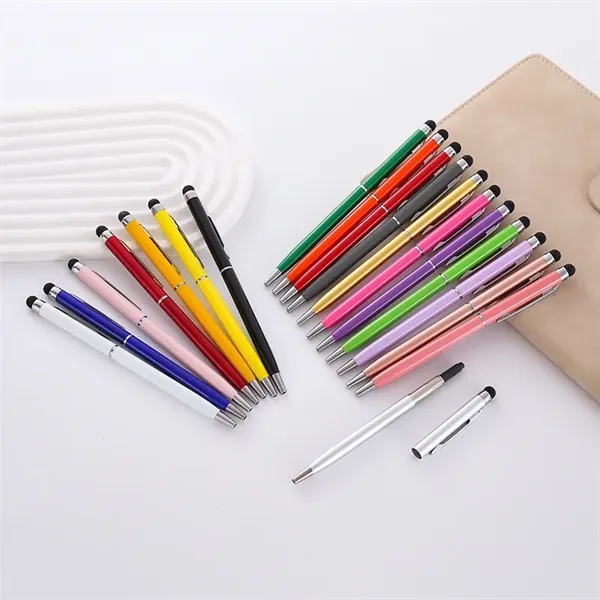 Metal Ballpoint Pen with Touch Screen and Clip - Metal Ballpoint Pen with Touch Screen and Clip - Image 2 of 8