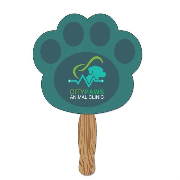 Hand Held Paper Fan - Paw - Hand Held Paper Fan - Paw - Image 0 of 6