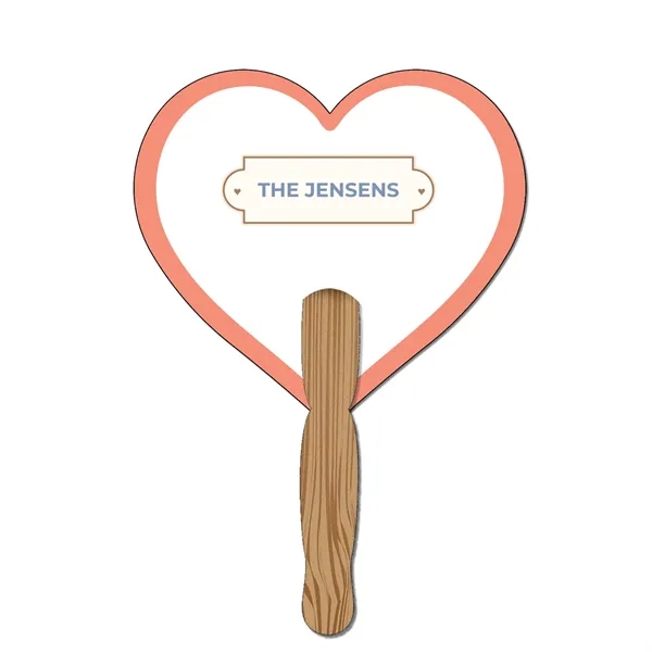 Hand Held Paper Fan - Heart - Hand Held Paper Fan - Heart - Image 1 of 6