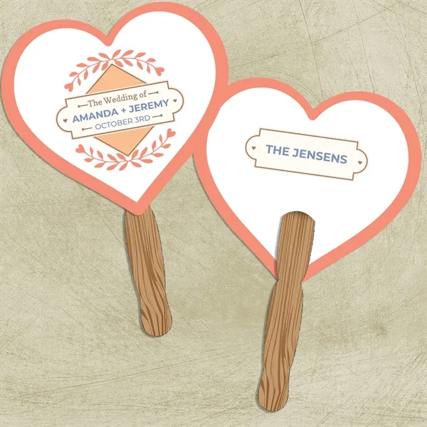 Hand Held Paper Fan - Heart - Hand Held Paper Fan - Heart - Image 6 of 6