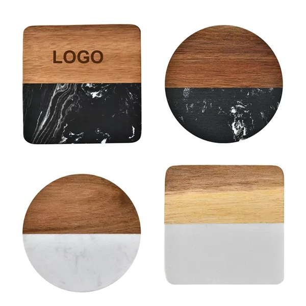 Wood and Ceramic Coaster