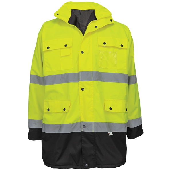 High-Visibility Fleece Winter Parka Jacket - High-Visibility Fleece Winter Parka Jacket - Image 0 of 3