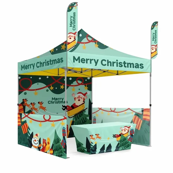 10' X 10' Custom Printed Canopy Tents + 3 Walls + 8ft - 2 Pi - 10' X 10' Custom Printed Canopy Tents + 3 Walls + 8ft - 2 Pi - Image 0 of 5