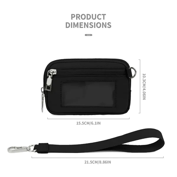 Water Resistant Zip Keychain Wallet With ID Window - Water Resistant Zip Keychain Wallet With ID Window - Image 1 of 4