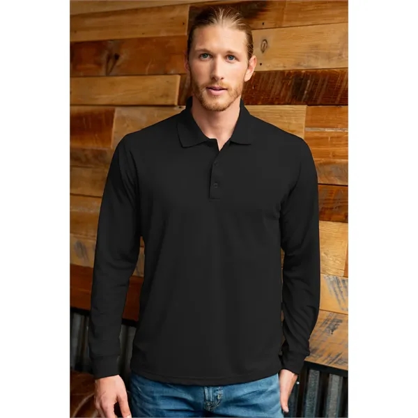 Omega Long Sleeve Solid Mesh Tech Polo - Omega Long Sleeve Solid Mesh Tech Polo - Image 1 of 30