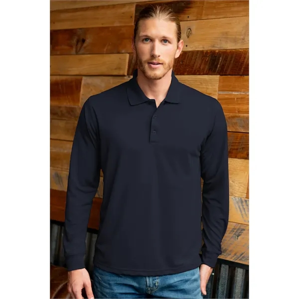 Omega Long Sleeve Solid Mesh Tech Polo - Omega Long Sleeve Solid Mesh Tech Polo - Image 15 of 30