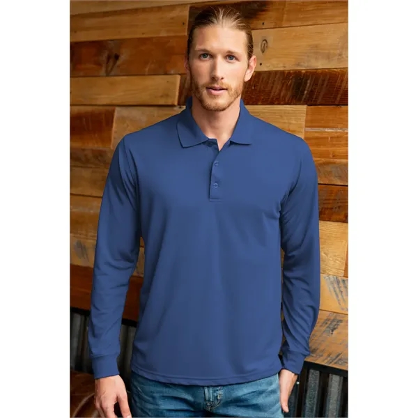 Omega Long Sleeve Solid Mesh Tech Polo - Omega Long Sleeve Solid Mesh Tech Polo - Image 21 of 30