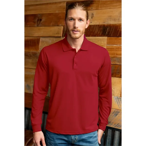 Omega Long Sleeve Solid Mesh Tech Polo - Omega Long Sleeve Solid Mesh Tech Polo - Image 29 of 30