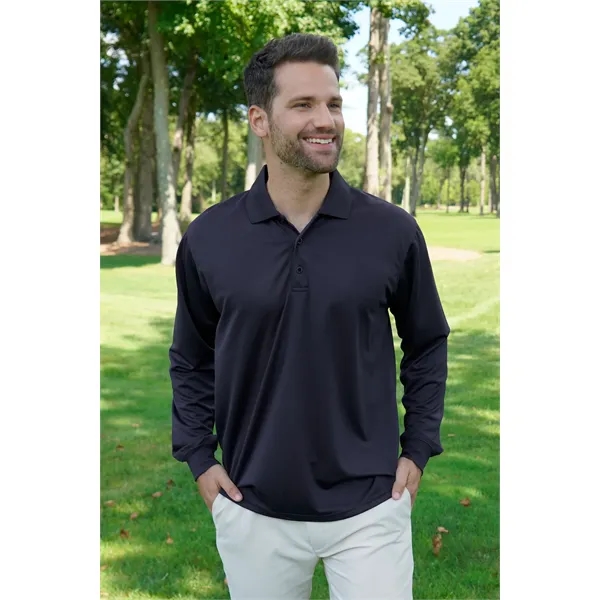 Omega Long Sleeve Solid Mesh Tech Polo - Omega Long Sleeve Solid Mesh Tech Polo - Image 30 of 30