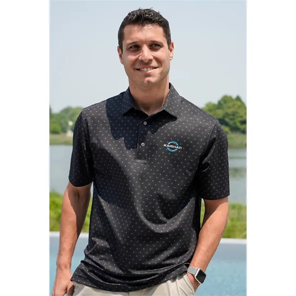Greg Norman Micro Pique Spinner Print Polo - Greg Norman Micro Pique Spinner Print Polo - Image 1 of 6