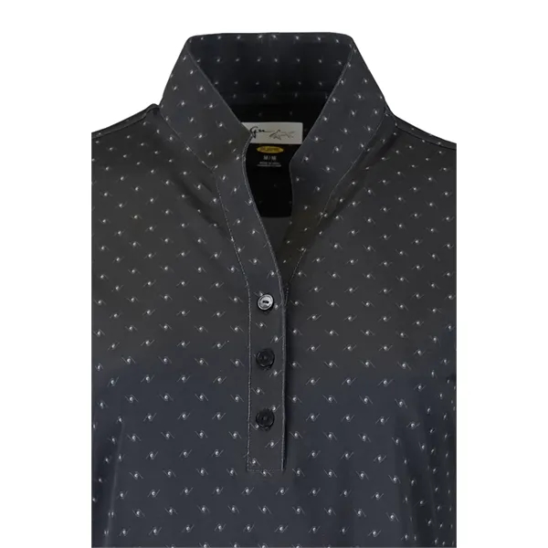 Women's Greg Norman Micro Pique Spinner Print Polo - Women's Greg Norman Micro Pique Spinner Print Polo - Image 3 of 7