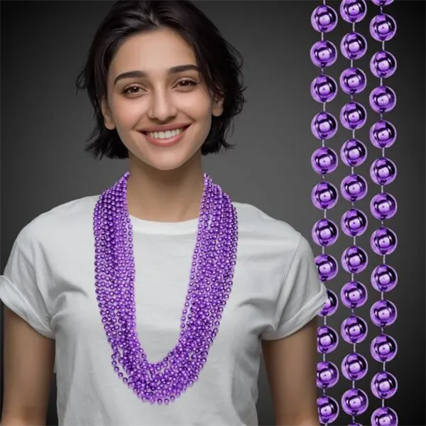 Metallic Beaded Necklace - Metallic Beaded Necklace - Image 3 of 35