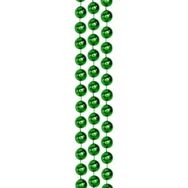 Metallic Green Mardi Gras Beads - Metallic Green Mardi Gras Beads - Image 2 of 2