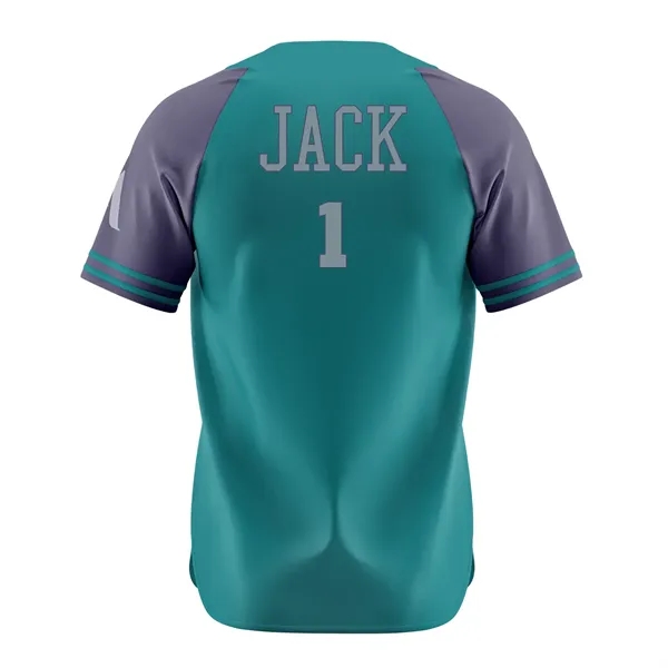 Men's & Kids' Sublimation 150G Full-Button Baseball Jersey - Men's & Kids' Sublimation 150G Full-Button Baseball Jersey - Image 2 of 4